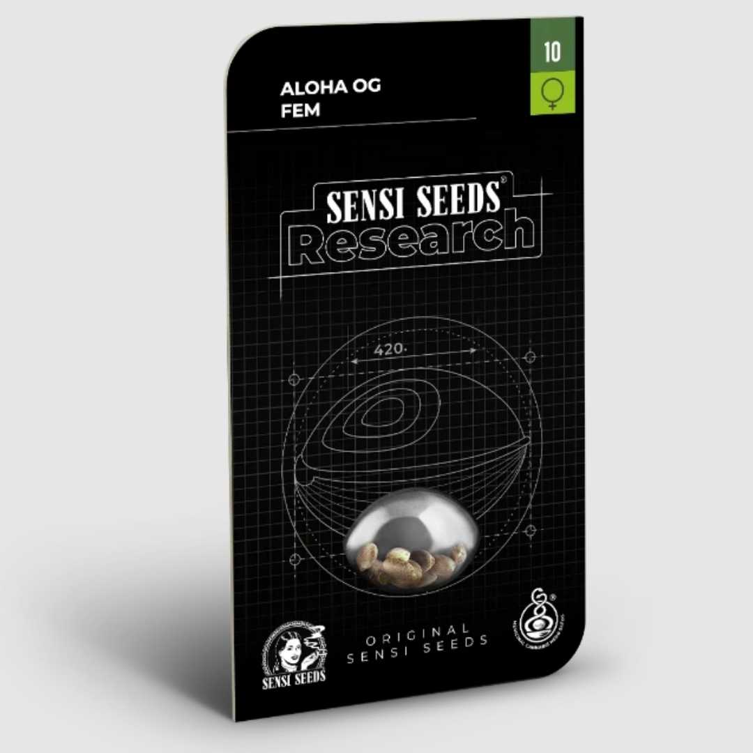 Aloha OG Feminisierte Cannabissamen-Packung von Sensi Seeds.