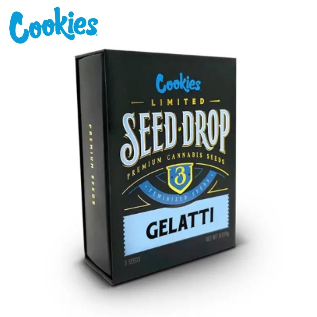 Gelatti Cannabissamen Verpackung von Cookies Seed Drop mit 3 feminisierten Samen