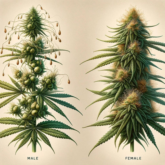 Männliche und weibliche Cannabispflanze erkennen