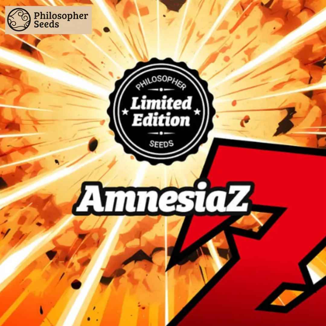 AmnesiaZ Limited Edition Seeds Logo mit großem Z Symbol und Philosopher Seeds Emblem