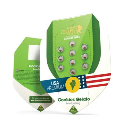 Auto Cookie Gelato Samenpackung von Royal Queen Seeds mit USA Premium Label