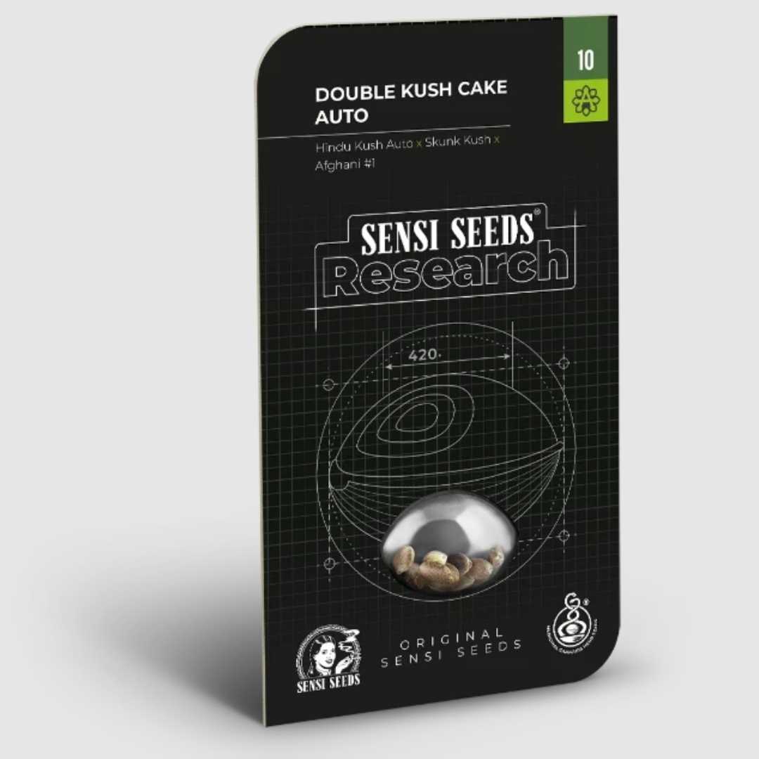 Double Kush Cake Saatgutpackung von Sensi Seeds Research mit Auto-Label