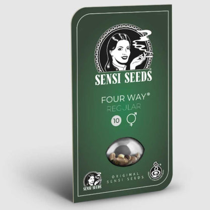 Sensi Seeds Four Way Regular Samenpackung mit 10 regulären Samen im Sichtfenster